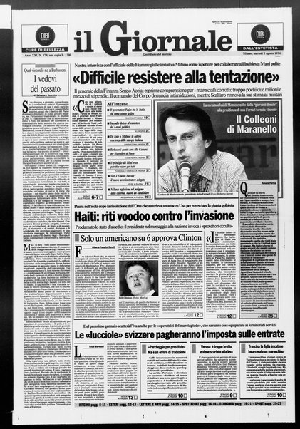 Il giornale : quotidiano del mattino